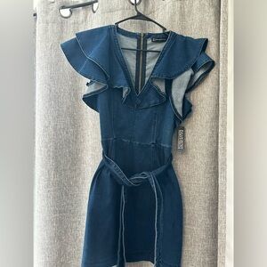 New York & Company Denim Mini Dress